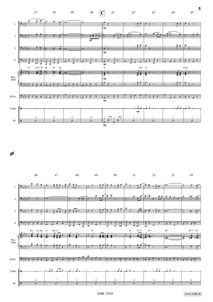 When You Wore A Tulip When You Wore A Tulip Trombone Quartet scores gallery preview page 5