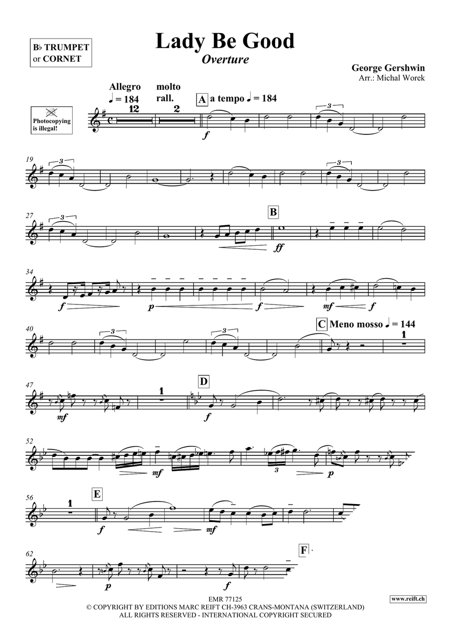 Lady Be Good Cornet scores gallery preview page 3