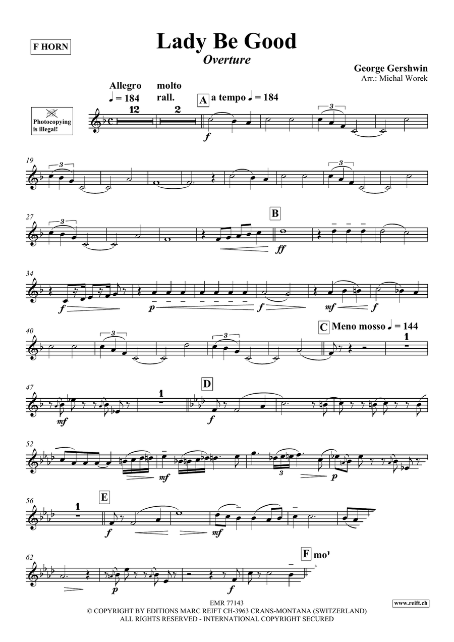 Lady Be Good Lady Be Good Horn scores gallery preview page 3