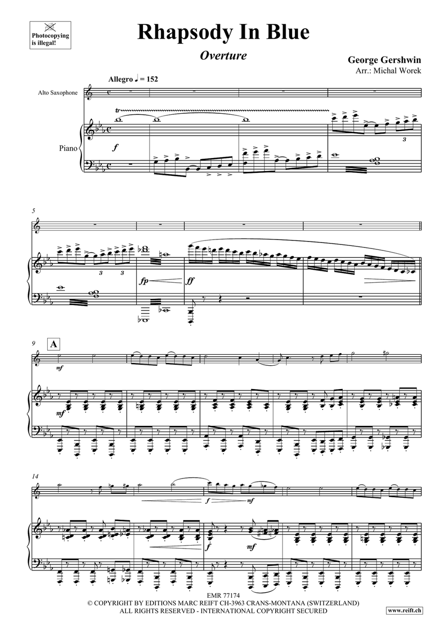 Rhapsody In Blue Rhapsody In Blue Alto Saxophone scores gallery preview page 4