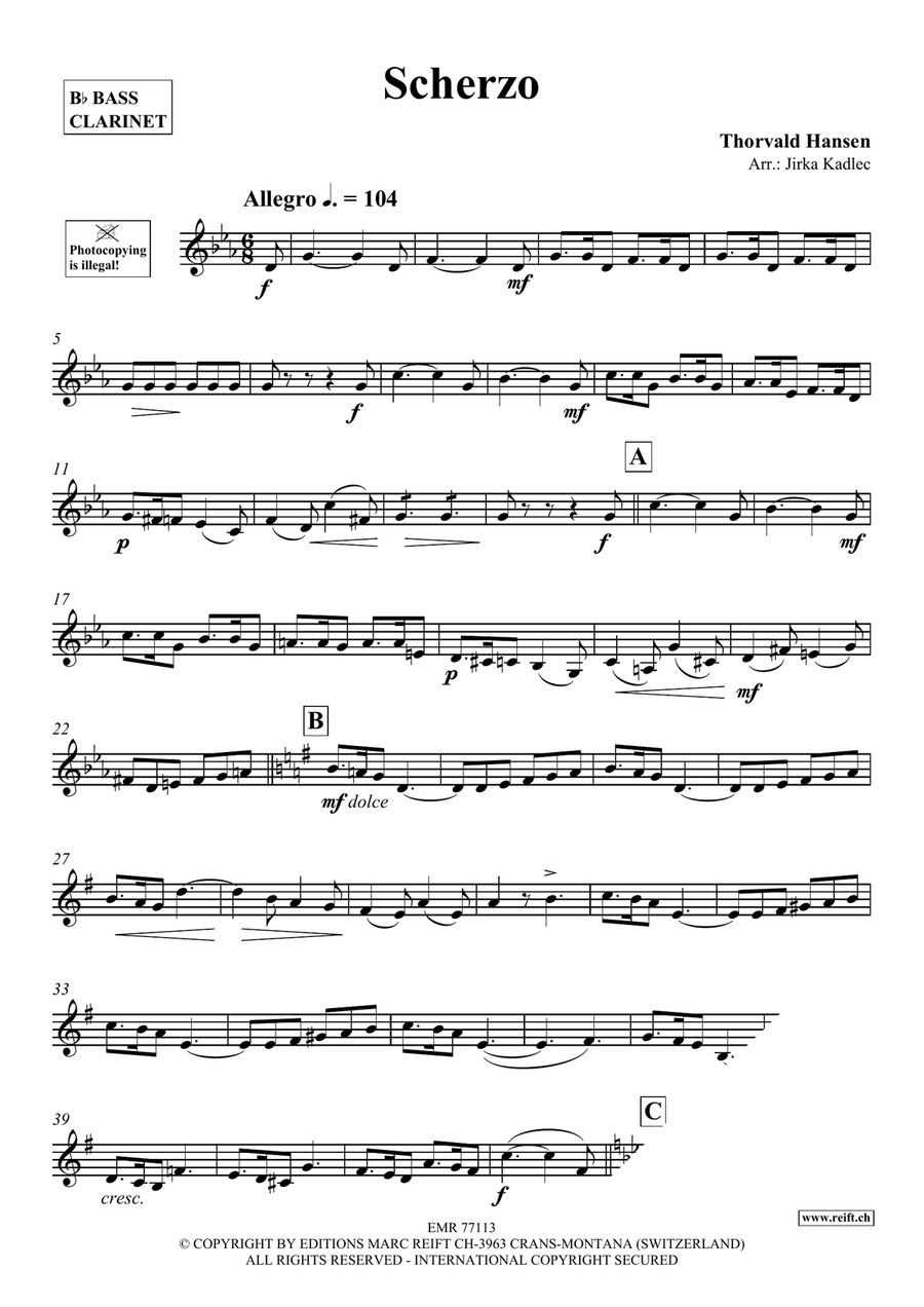 Scherzo Scherzo Bass Clarinet scores gallery preview page 3