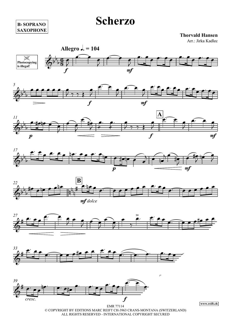 Scherzo Scherzo Soprano Saxophone scores gallery preview page 3