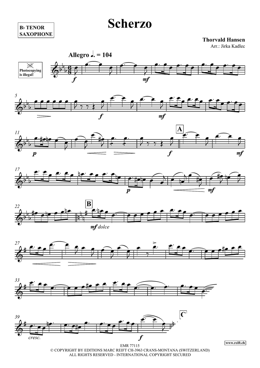 Scherzo Scherzo Tenor Saxophone scores gallery preview page 3