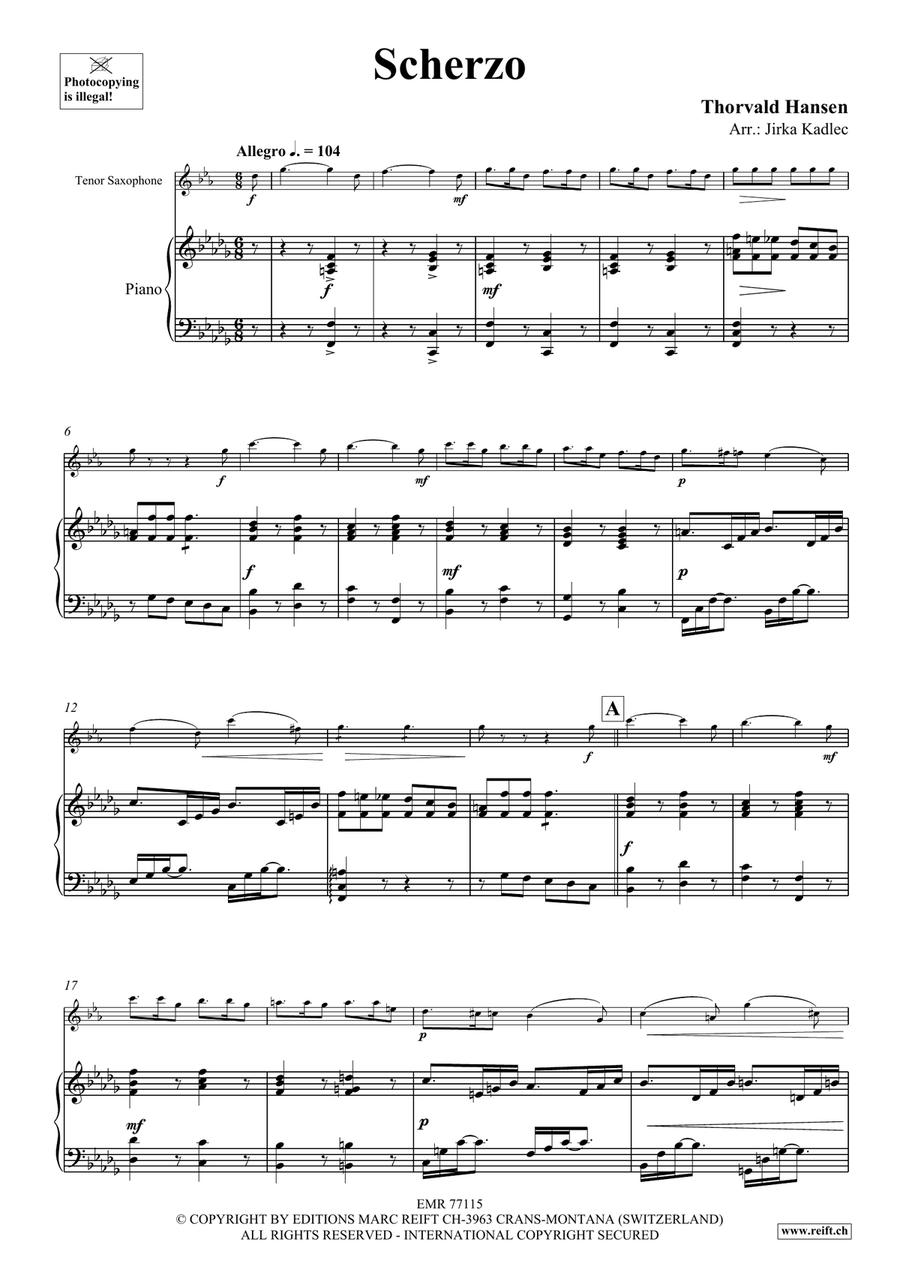 Scherzo Scherzo Tenor Saxophone scores gallery preview page 4