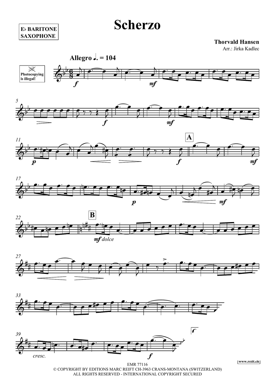 Scherzo Scherzo Baritone Saxophone scores gallery preview page 3
