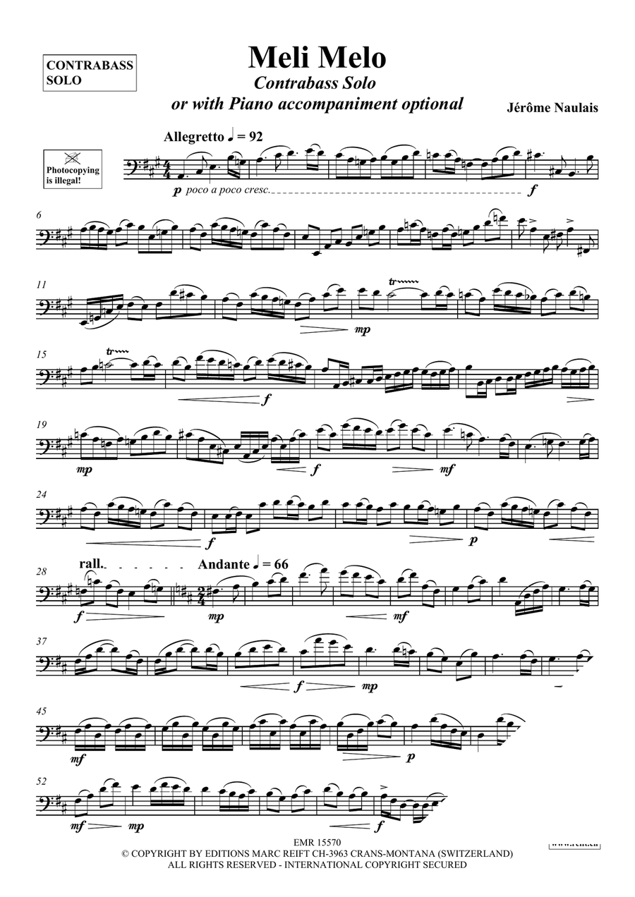 Meli Melo Meli Melo Double Bass scores gallery preview page 4