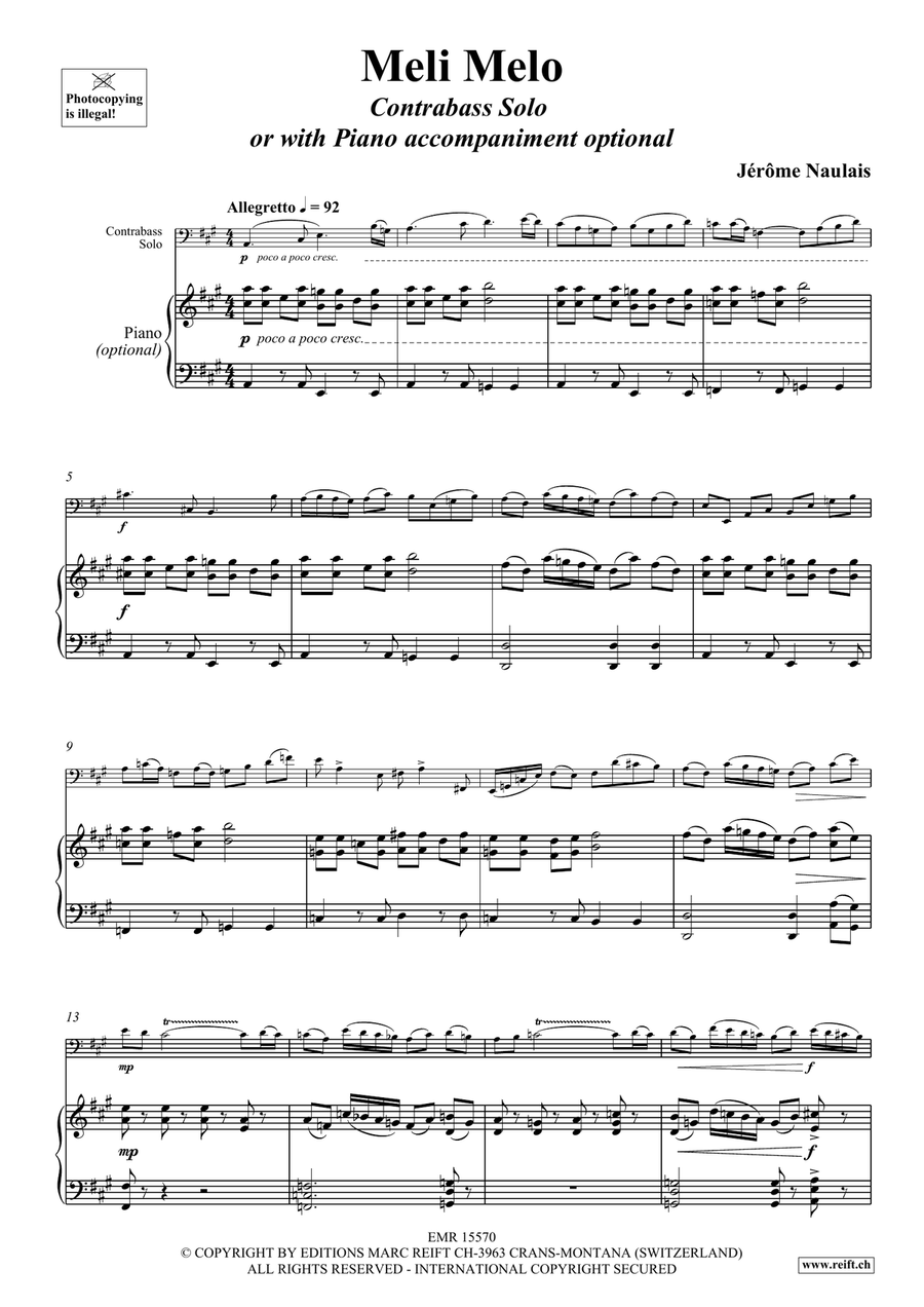 Meli Melo Meli Melo Double Bass scores gallery preview page 5