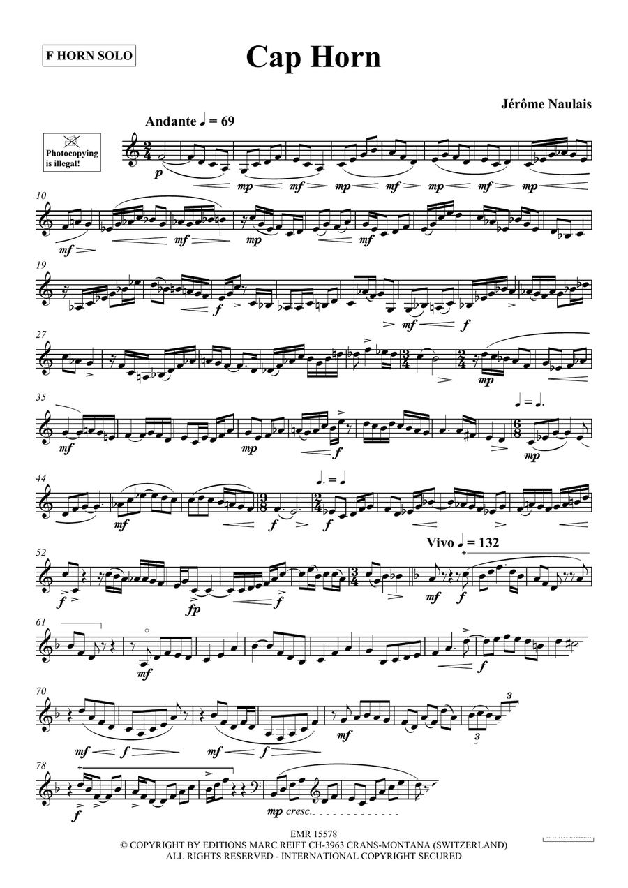 Cap Horn Cap Horn Horn Solo scores gallery preview page 4