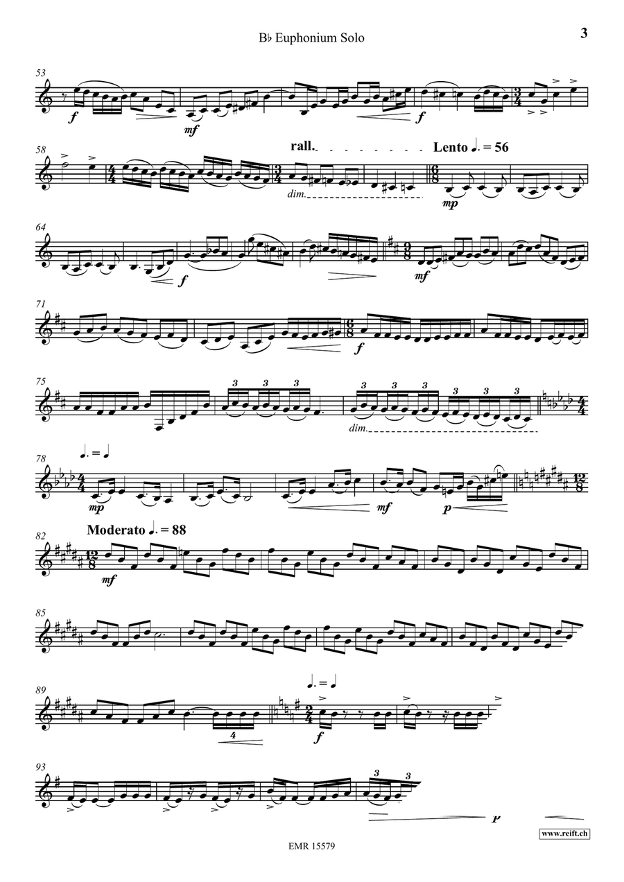 Citations Euphonium scores gallery preview page 5