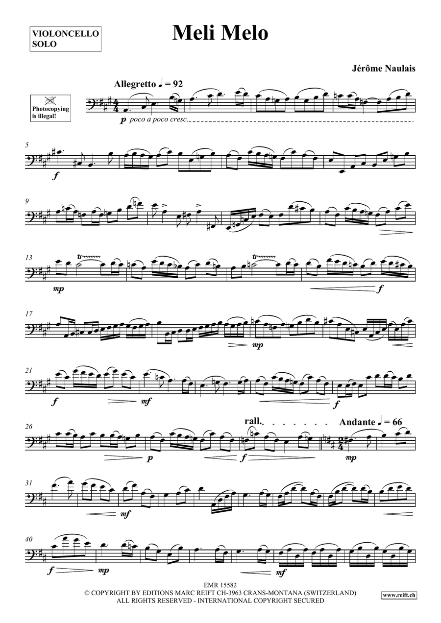 Meli Melo Meli Melo Cello Solo scores gallery preview page 4