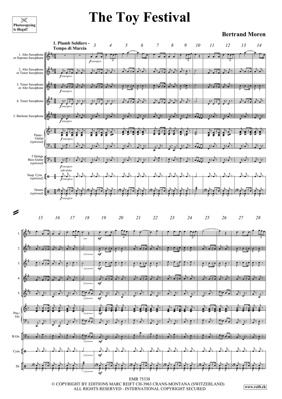 The Toy Festival The Toy Festival Saxophone Quintet scores gallery preview page 4
