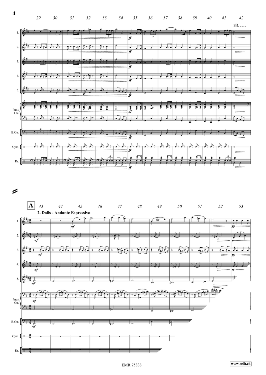 The Toy Festival The Toy Festival Saxophone Quintet scores gallery preview page 5