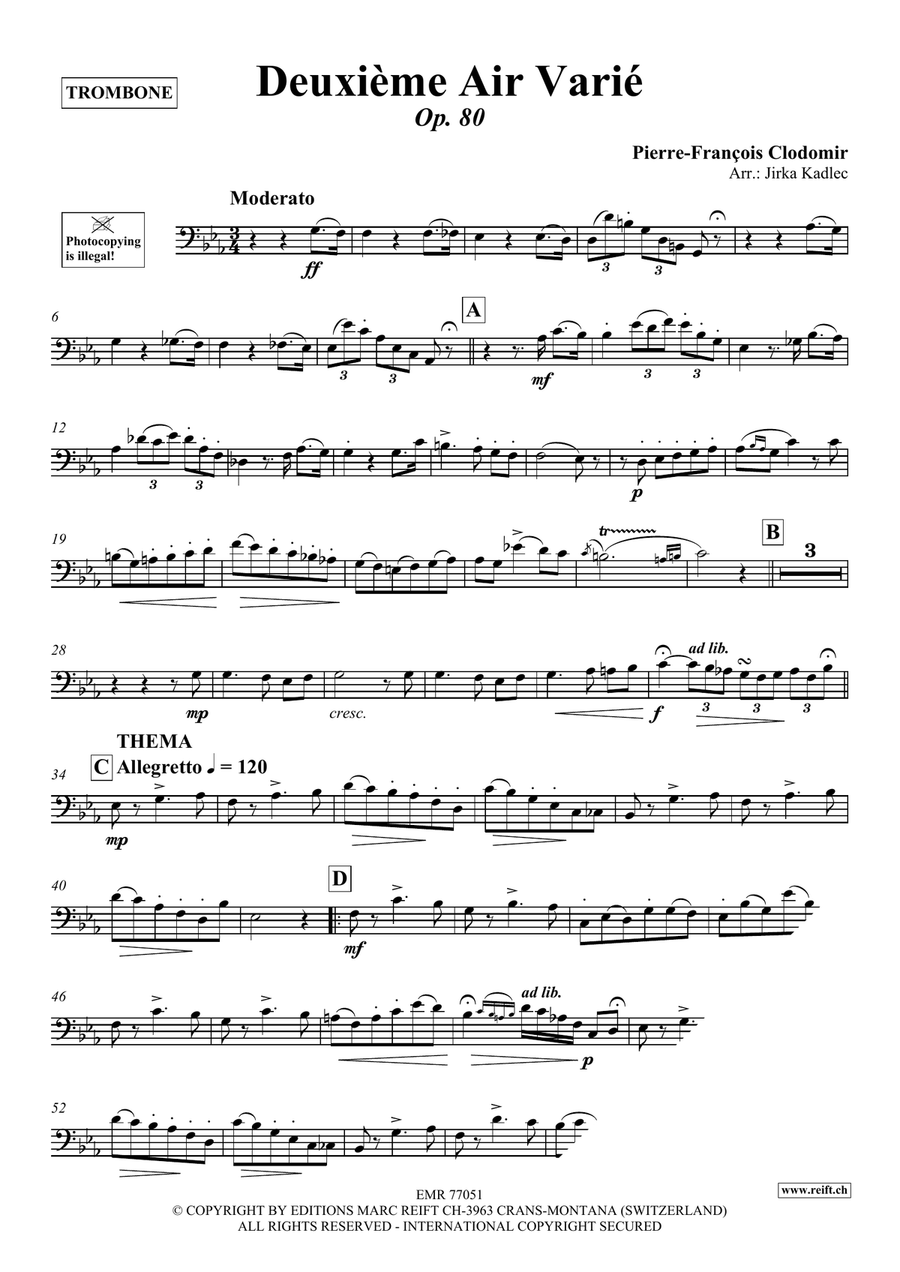 Deuxième Air Varié Deuxième Air Varié Piano Accompaniment scores gallery preview page 3