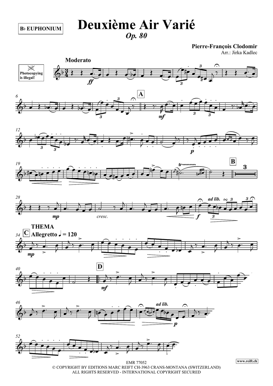 Deuxième Air Varié Deuxième Air Varié Euphonium scores gallery preview page 3