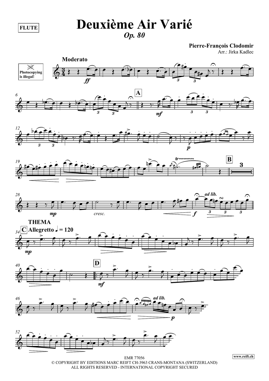 Deuxième Air Varié Deuxième Air Varié Flute Solo scores gallery preview page 3