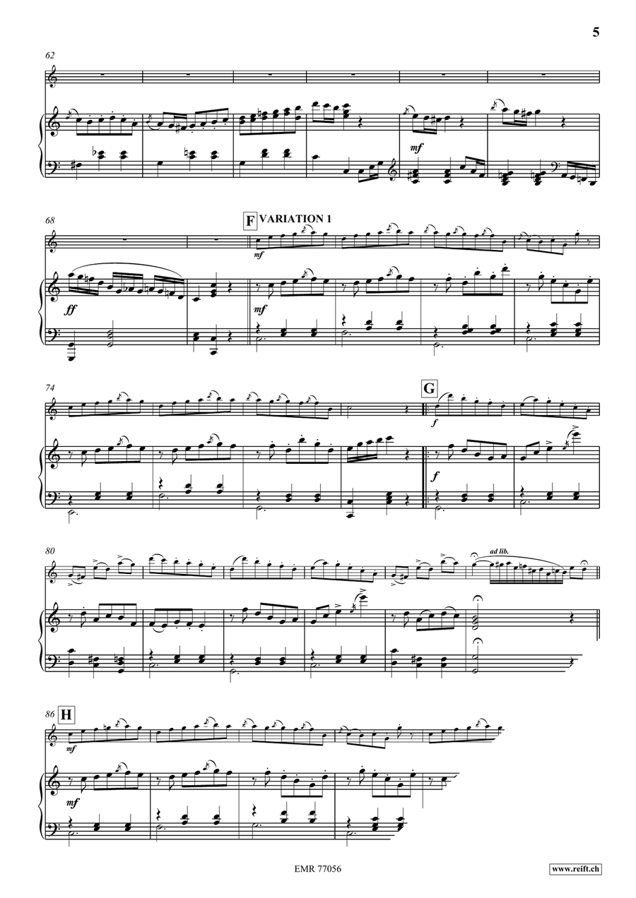 Deuxième Air Varié Deuxième Air Varié Flute Solo scores gallery preview page 6