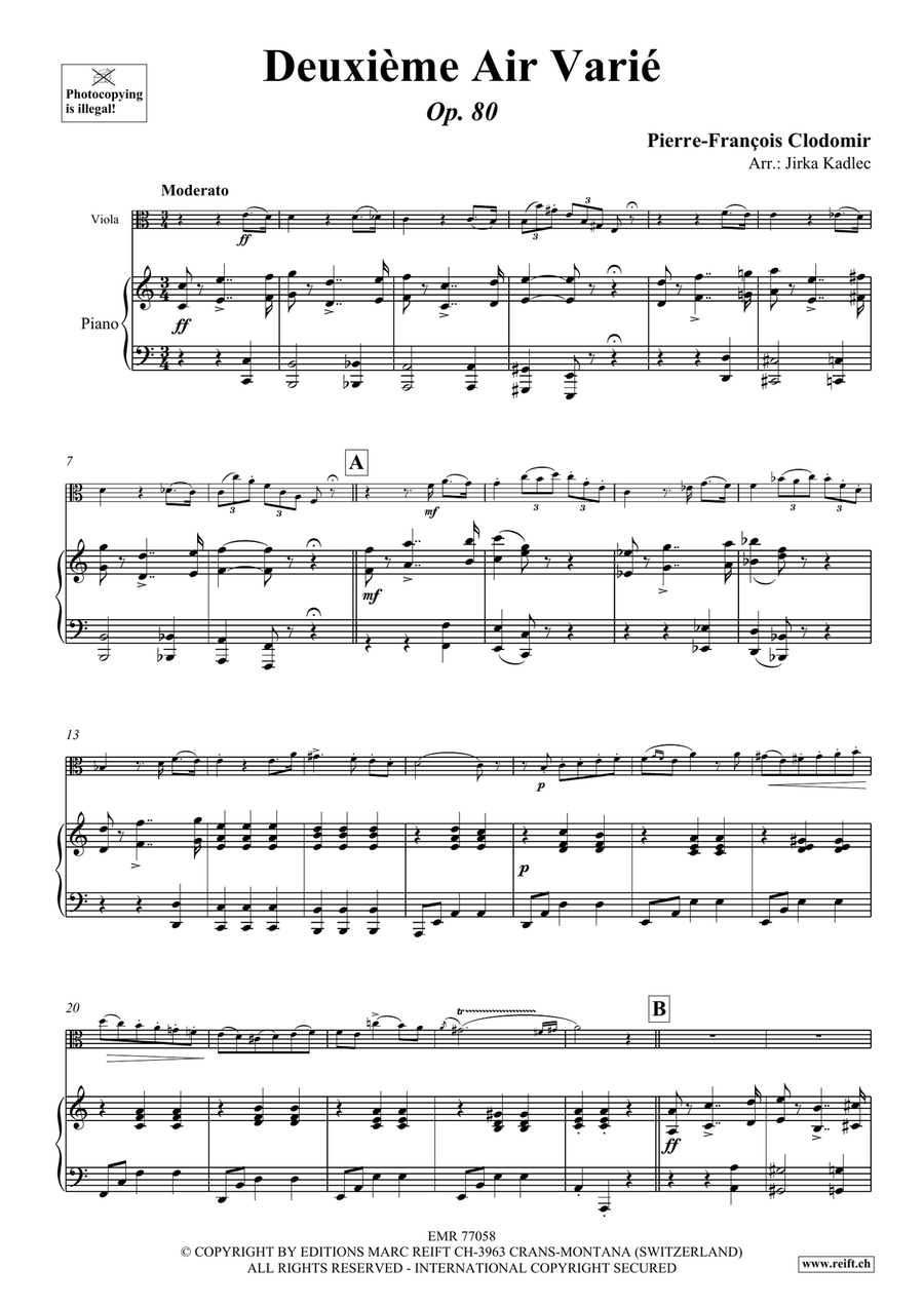 Deuxième Air Varié Deuxième Air Varié Piano Accompaniment scores gallery preview page 4
