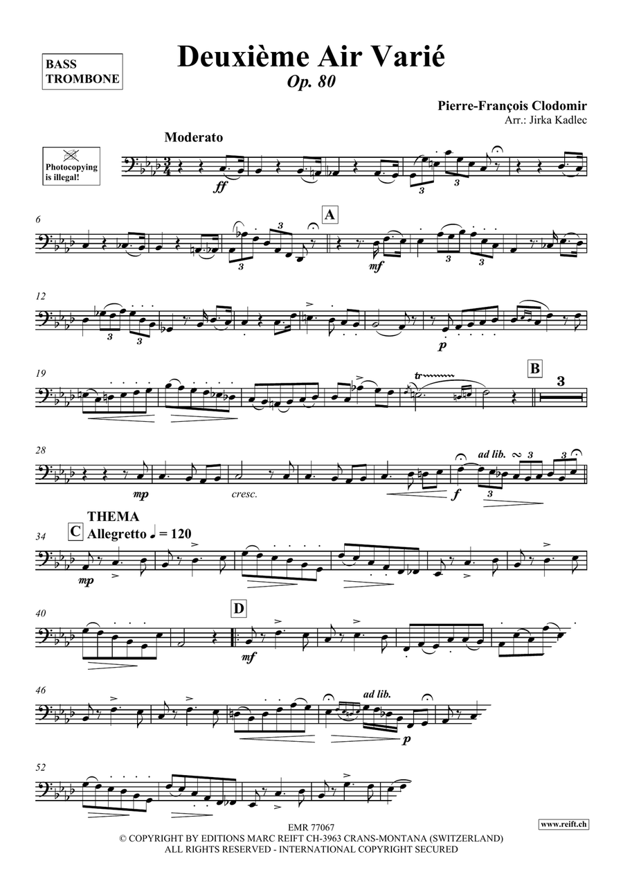 Deuxième Air Varié Deuxième Air Varié Bass Trombone scores gallery preview page 3