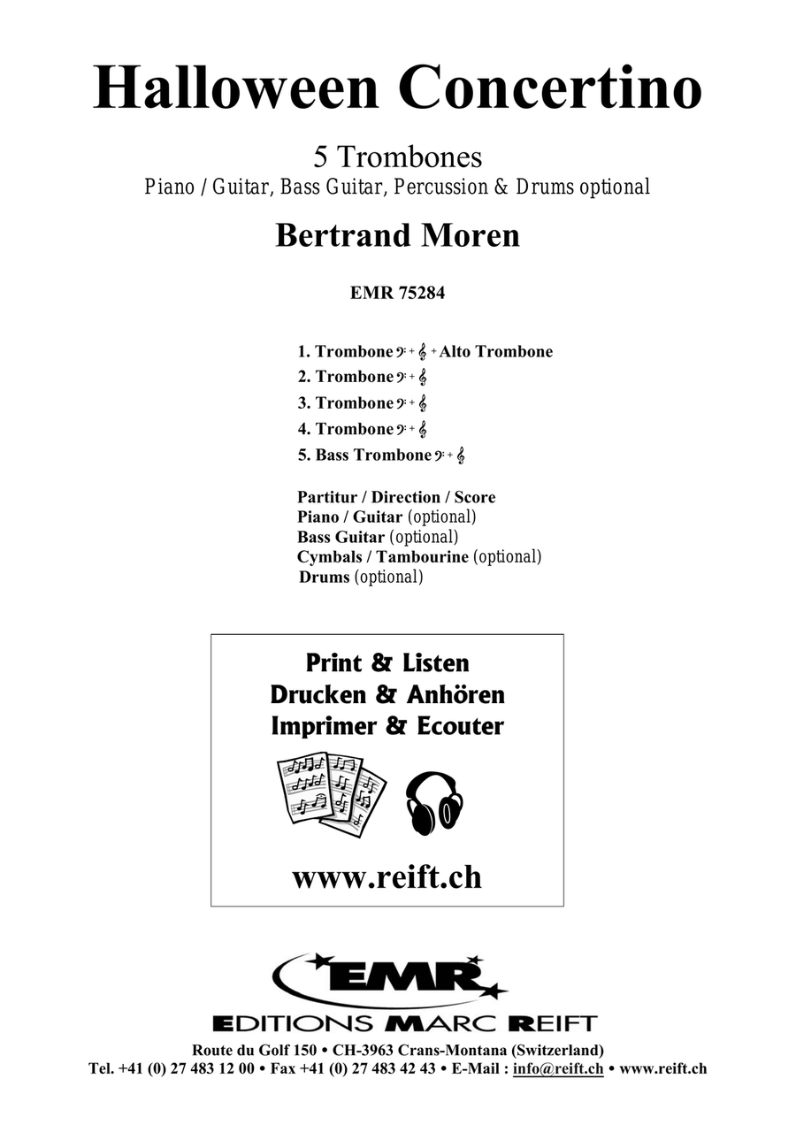 Halloween Concertino by Bertrand Moren Trombone - Sheet Music page 2