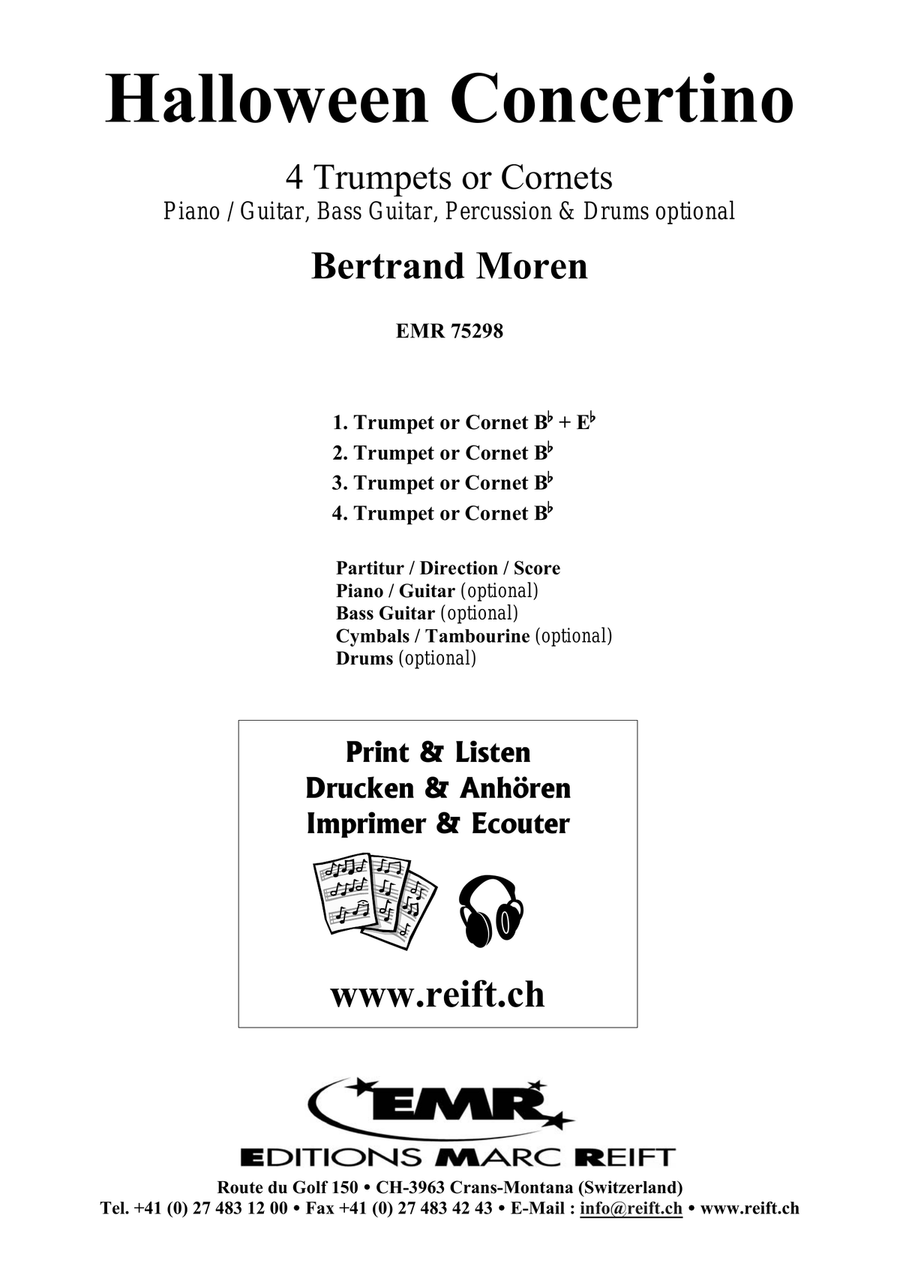 Halloween Concertino by Bertrand Moren Cornet - Sheet Music page 2