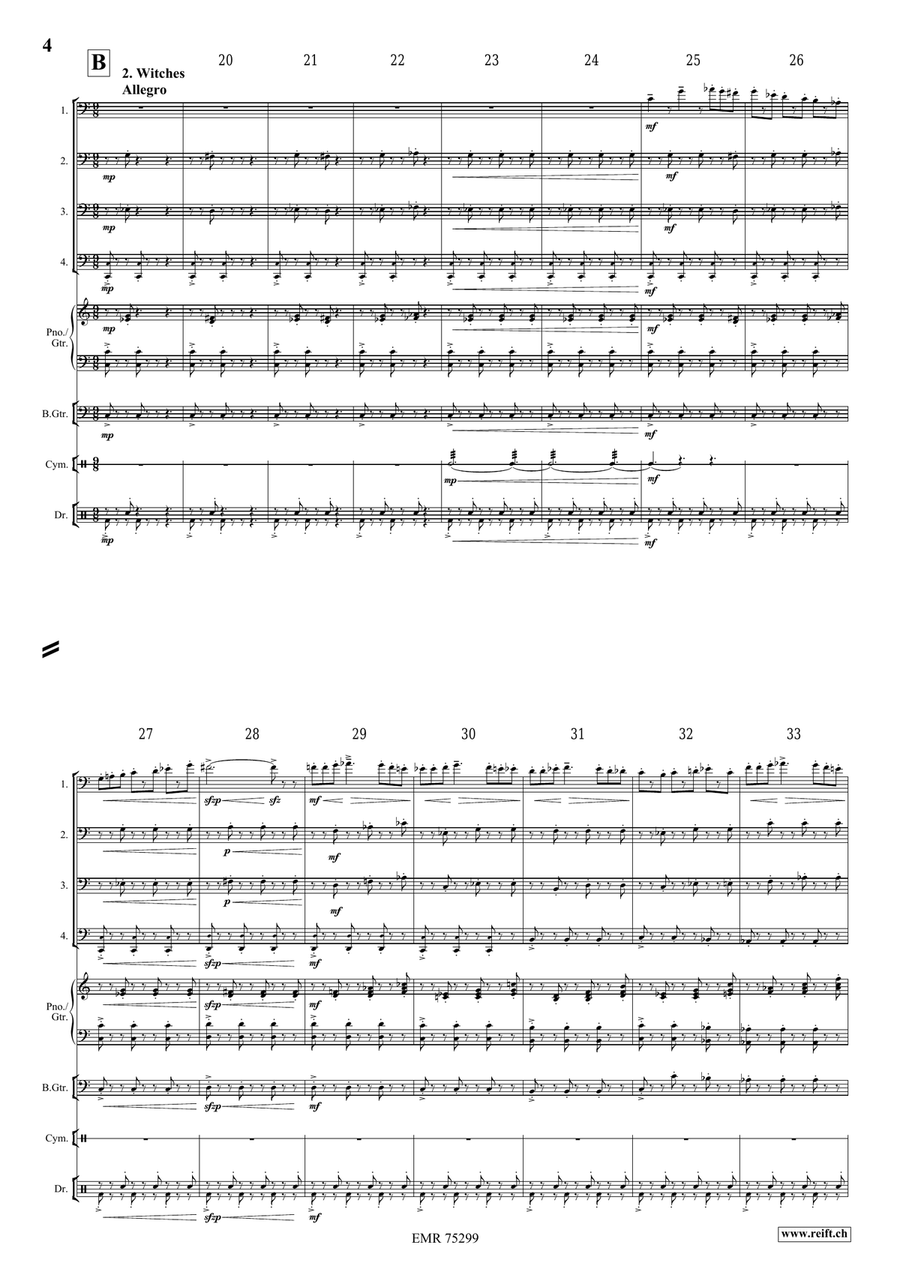 Halloween Concertino by Bertrand Moren Trombone Quartet - Sheet Music page 5