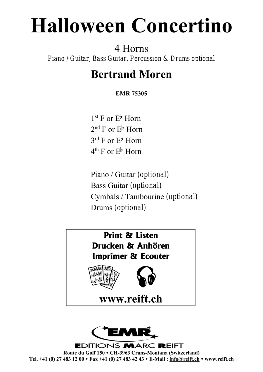 Halloween Concertino by Bertrand Moren Horn - Sheet Music page 2