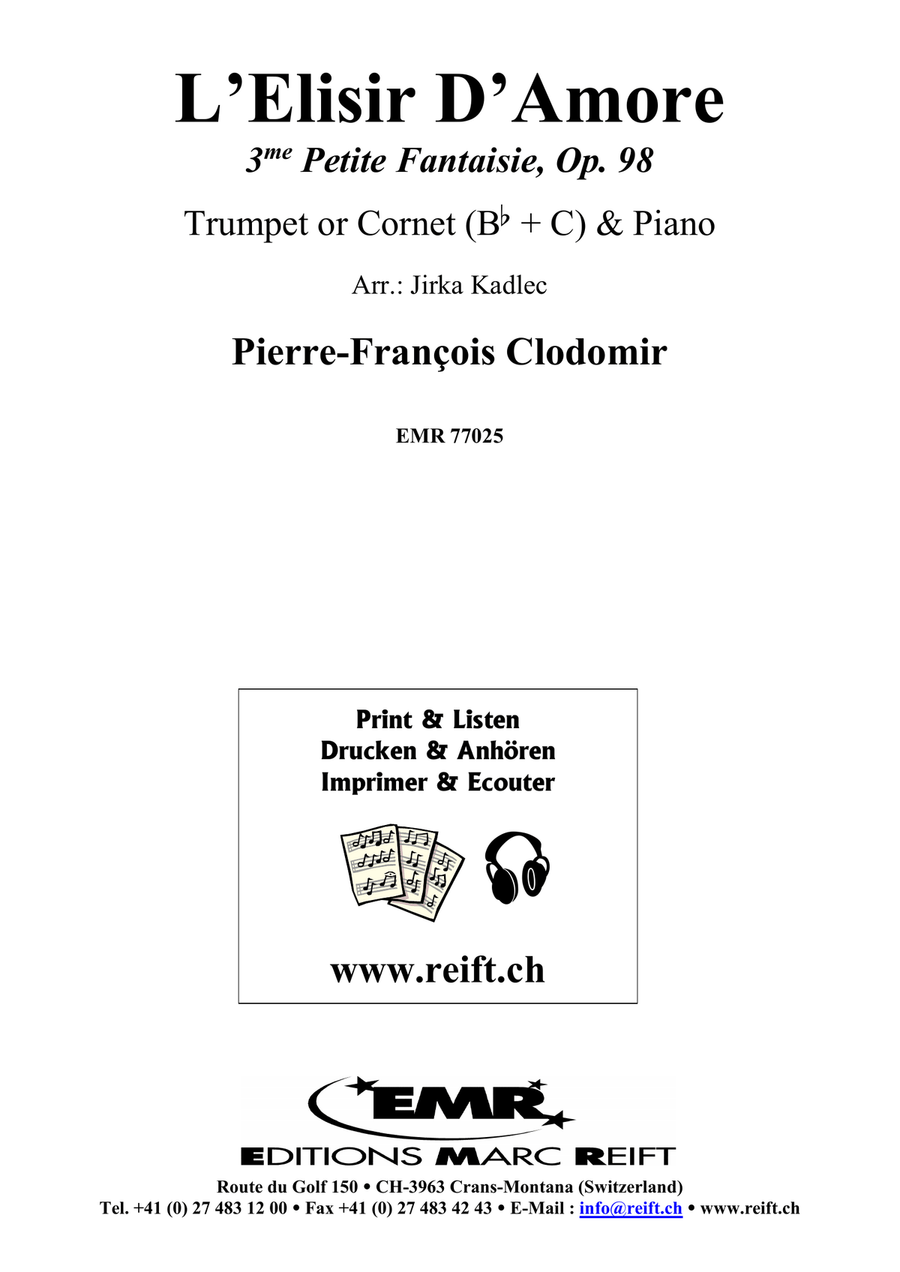 L'Elisir D'Amore L'Elisir D'Amore Cornet scores gallery preview page 2