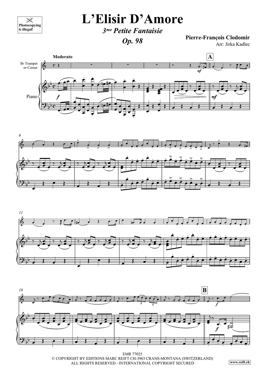 L'Elisir D'Amore L'Elisir D'Amore Cornet scores gallery preview page 4