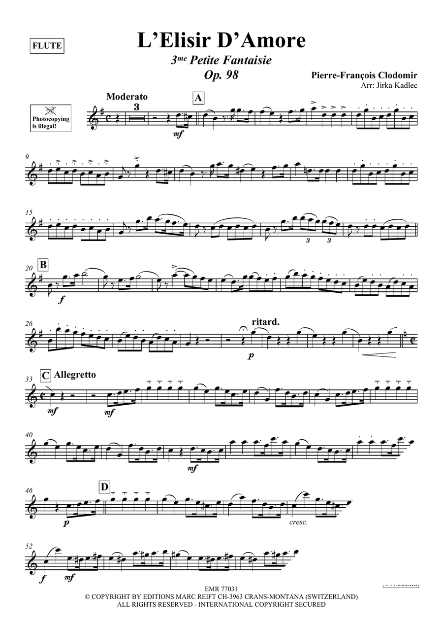 L'Elisir D'Amore L'Elisir D'Amore Flute Solo scores gallery preview page 3