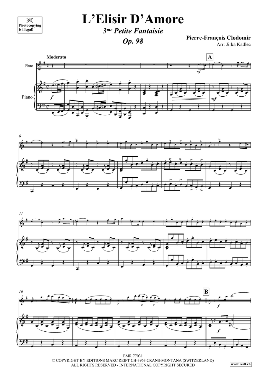 L'Elisir D'Amore L'Elisir D'Amore Flute Solo scores gallery preview page 4