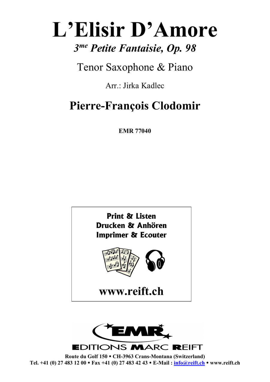 L'Elisir D'Amore L'Elisir D'Amore Tenor Saxophone scores gallery preview page 2