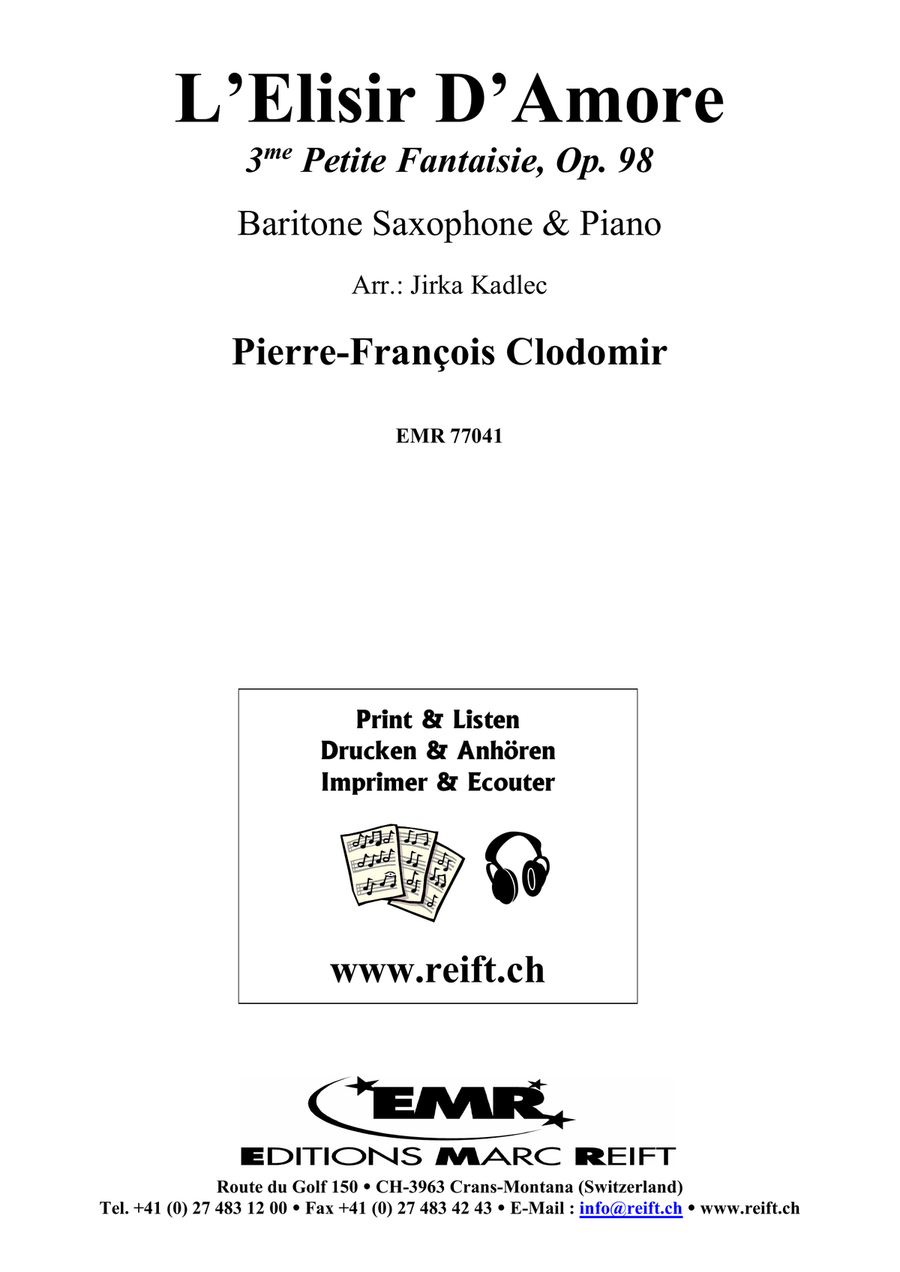 L'Elisir D'Amore L'Elisir D'Amore Baritone Saxophone scores gallery preview page 2