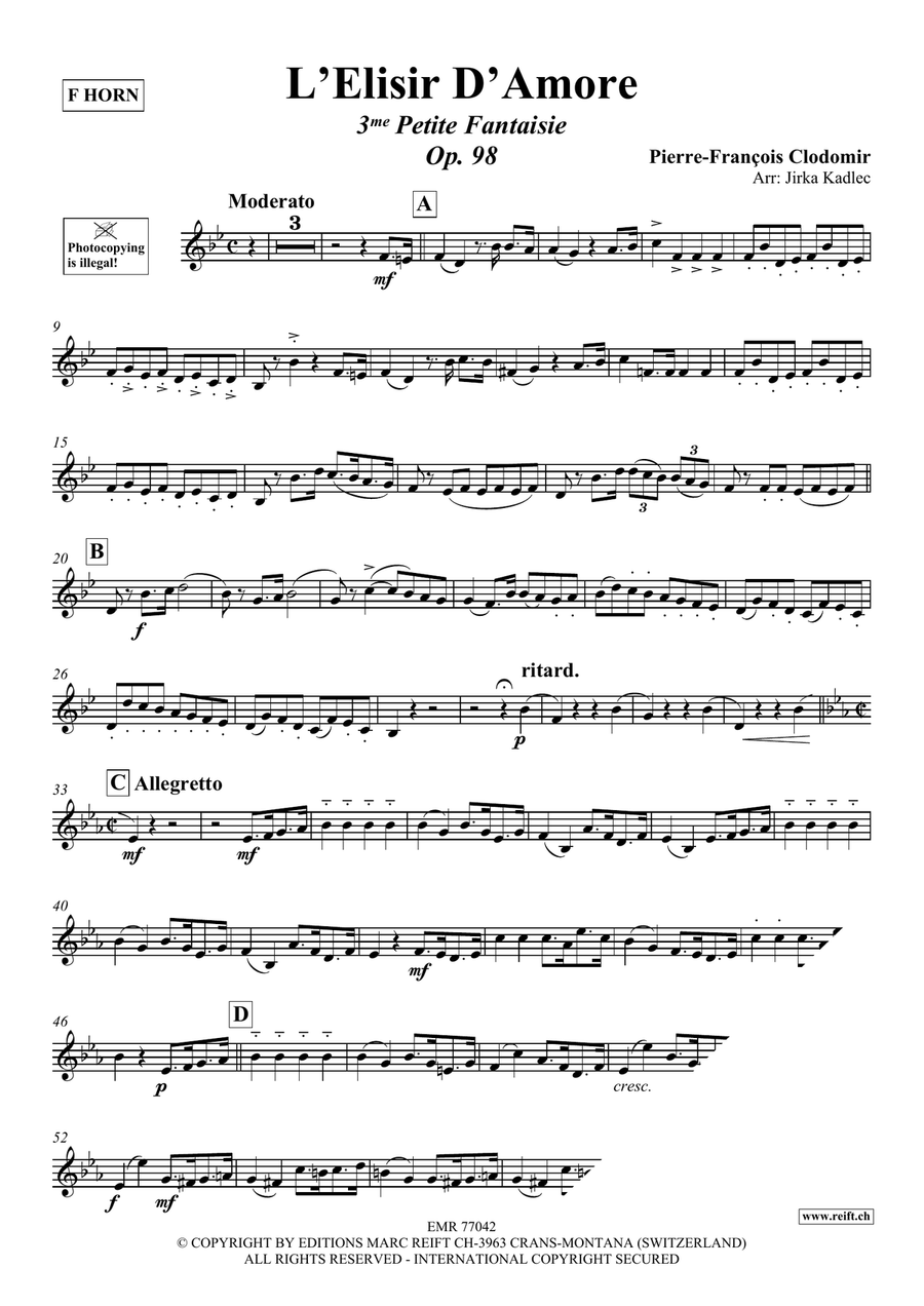 L'Elisir D'Amore L'Elisir D'Amore Horn scores gallery preview page 3