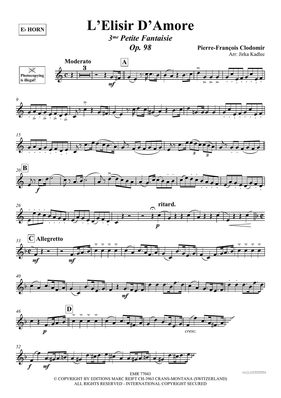 L'Elisir D'Amore L'Elisir D'Amore Horn scores gallery preview page 3