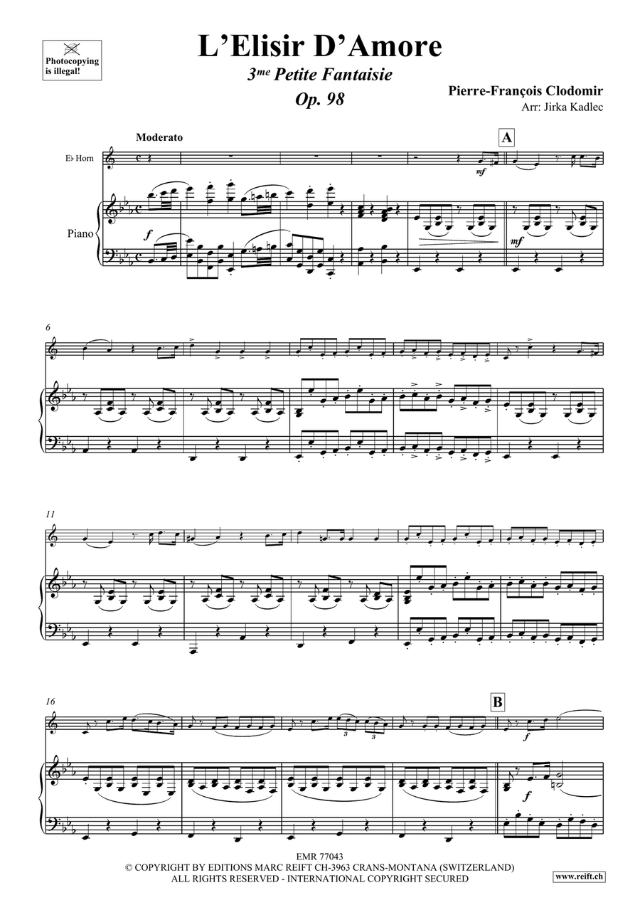 L'Elisir D'Amore L'Elisir D'Amore Horn scores gallery preview page 4