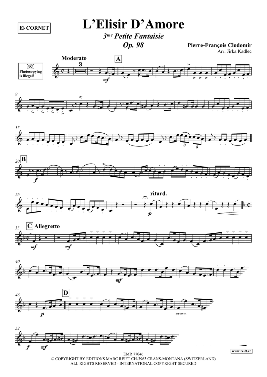 L'Elisir D'Amore L'Elisir D'Amore Cornet scores gallery preview page 3