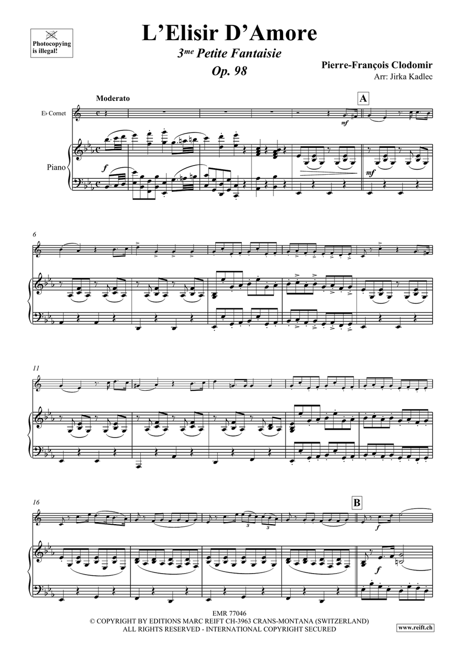 L'Elisir D'Amore L'Elisir D'Amore Cornet scores gallery preview page 4