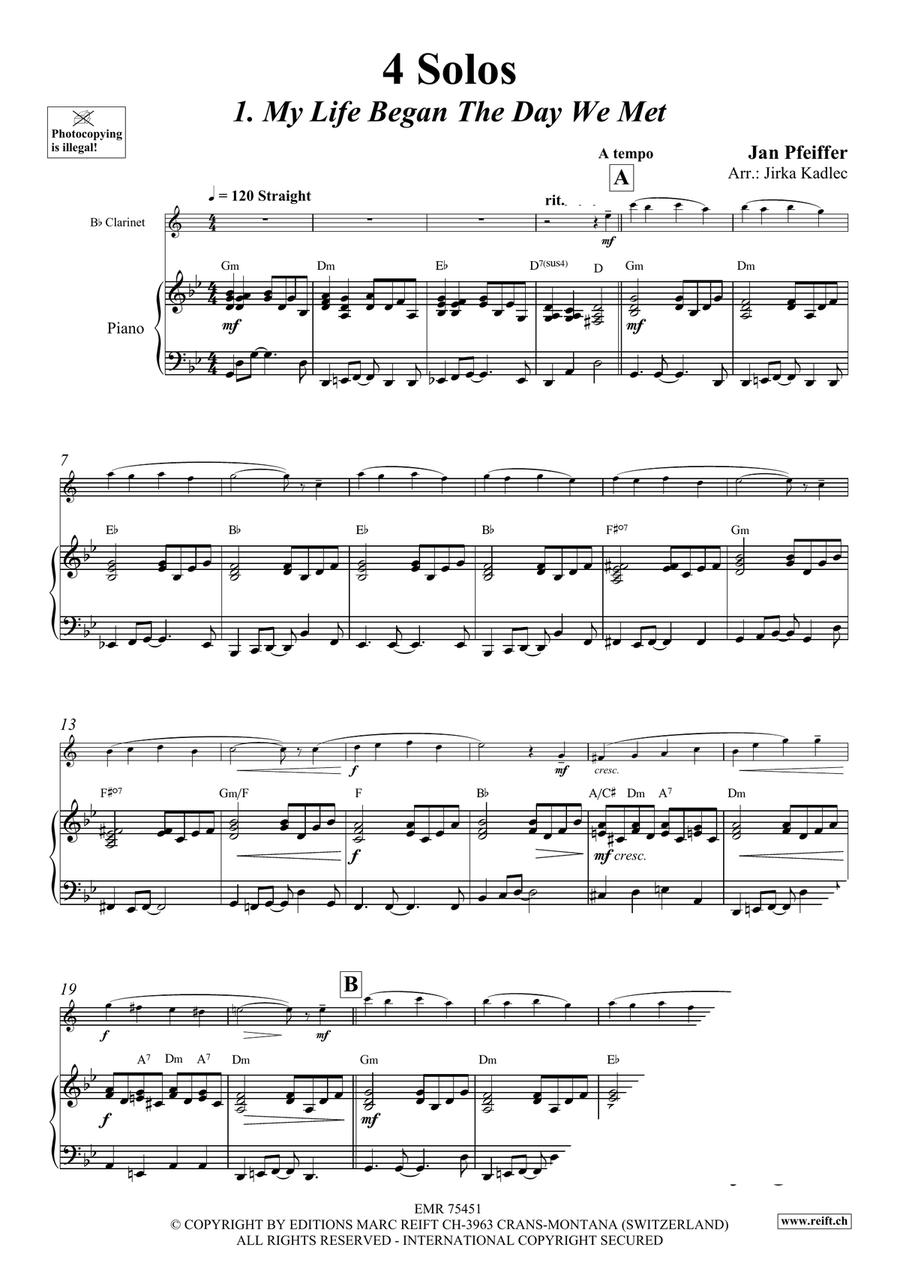 4 Solos 4 Solos Clarinet Solo scores gallery preview page 5