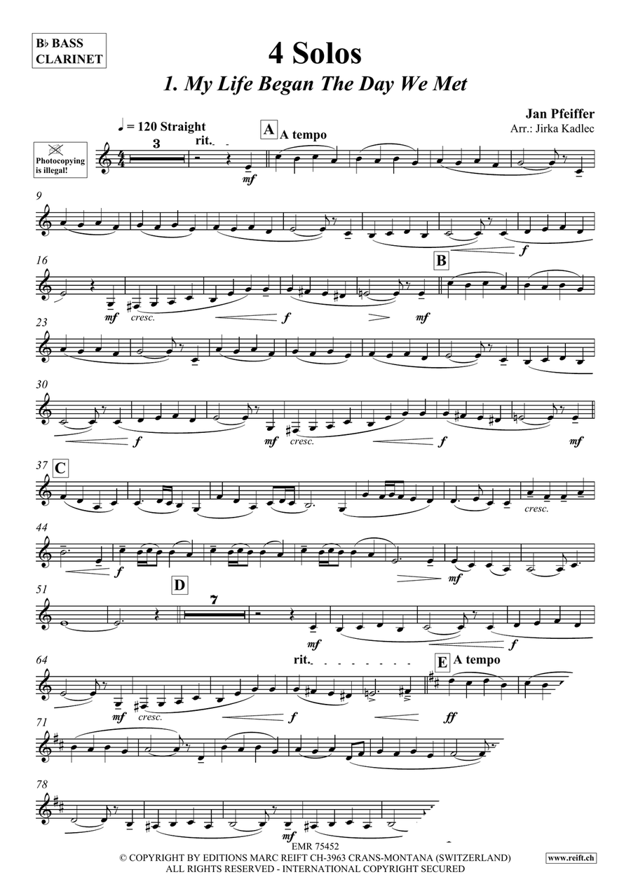 4 Solos 4 Solos Bass Clarinet scores gallery preview page 4