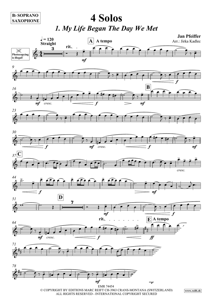 4 Solos 4 Solos Soprano Saxophone scores gallery preview page 4