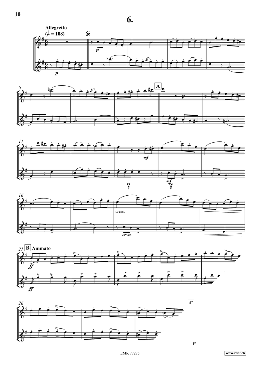 12 Duos Concertants 12 Duos Concertants Piccolo scores gallery preview page 8