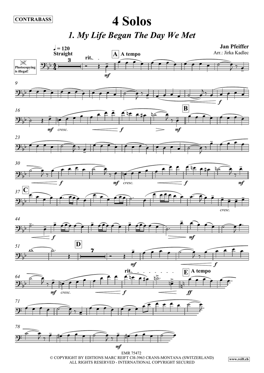 4 Solos 4 Solos Double Bass scores gallery preview page 4