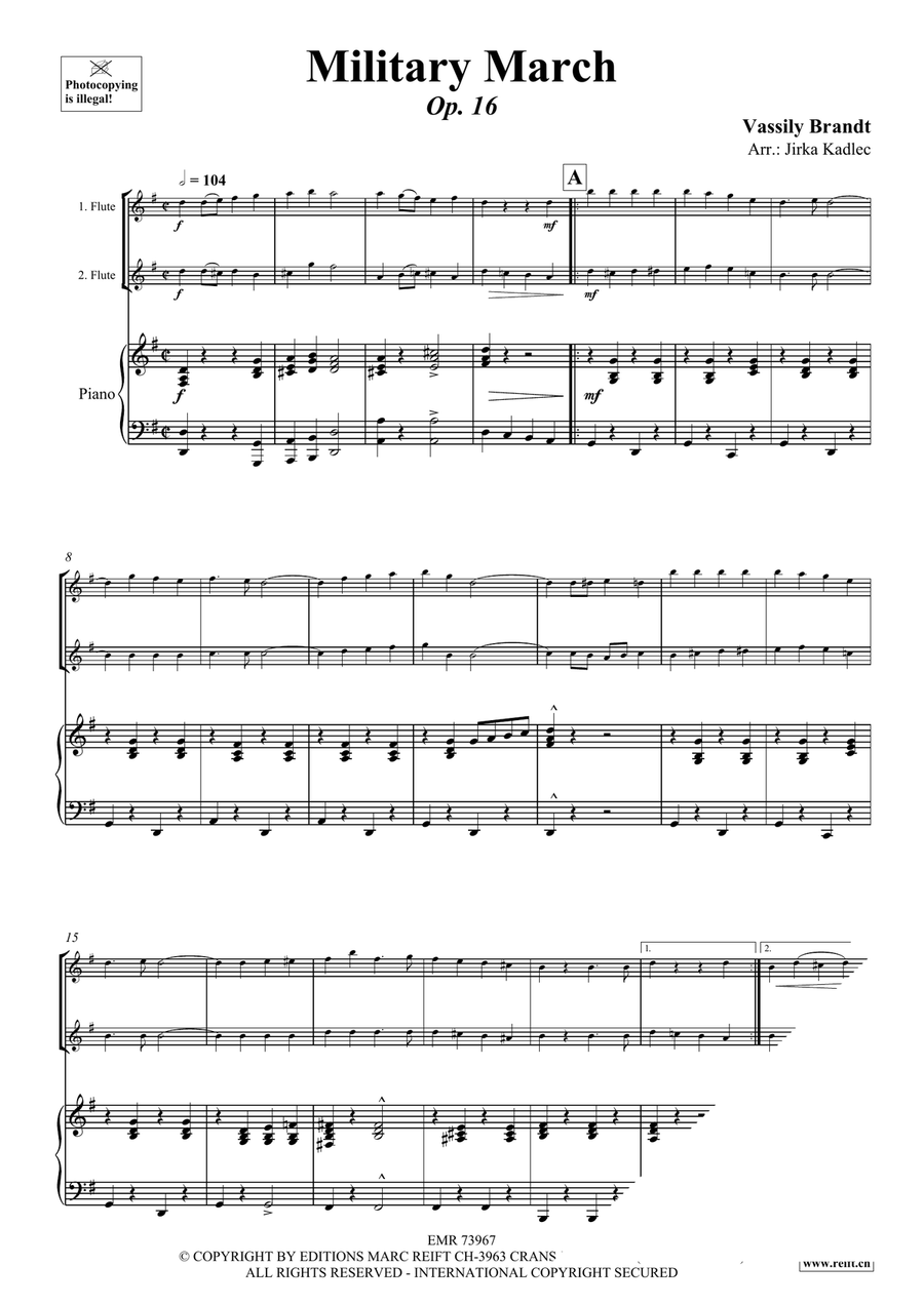 Military March Military March Flute Duet scores gallery preview page 3