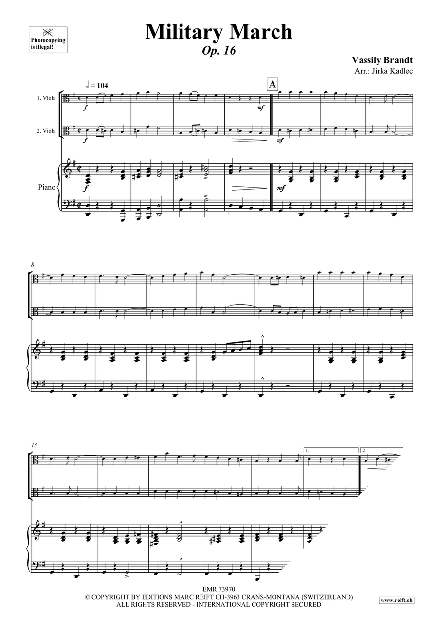 Military March Military March Viola scores gallery preview page 3