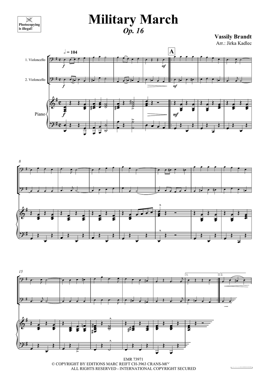 Military March Military March Cello scores gallery preview page 3