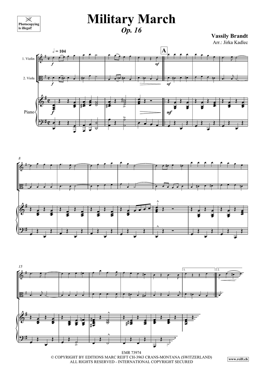 Military March Military March Viola scores gallery preview page 3