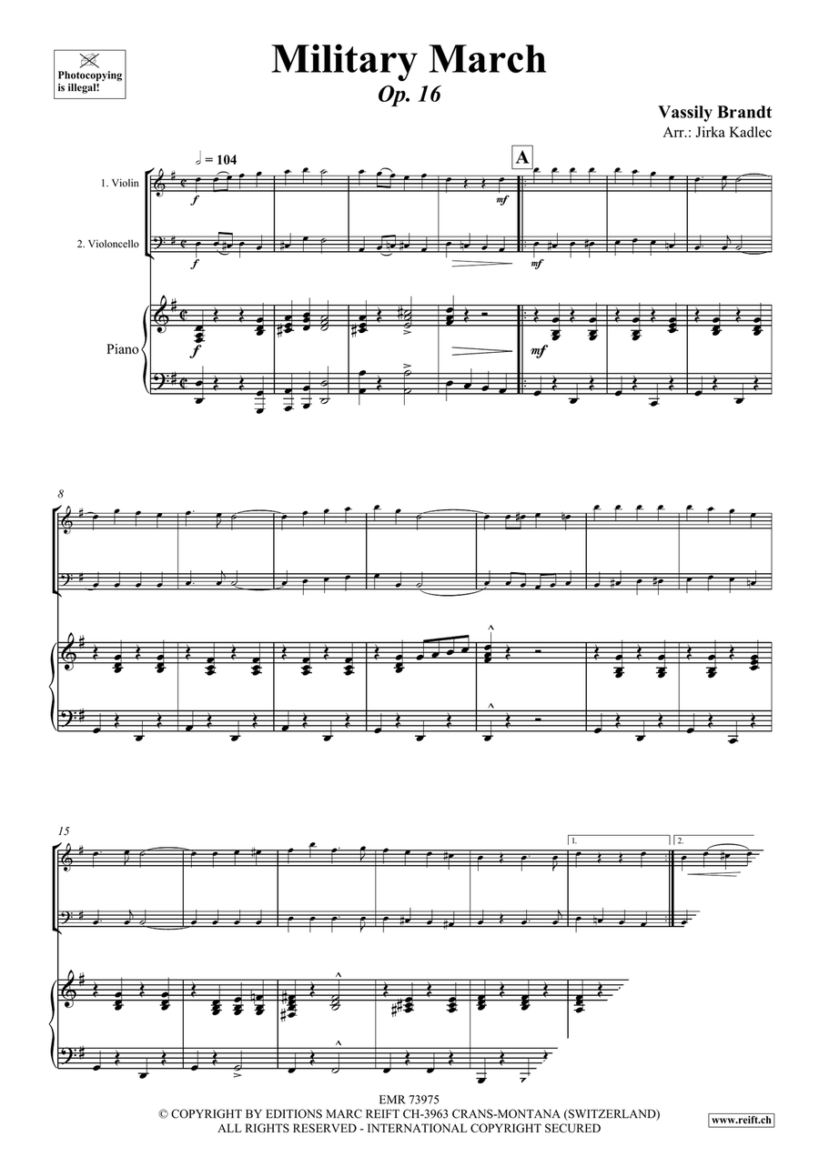 Military March Military March Piano Trio scores gallery preview page 3
