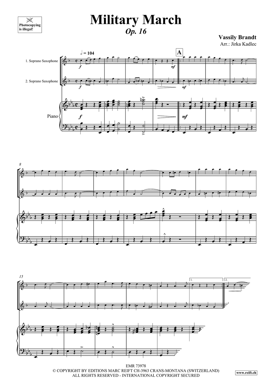 Military March Military March Soprano Saxophone scores gallery preview page 3