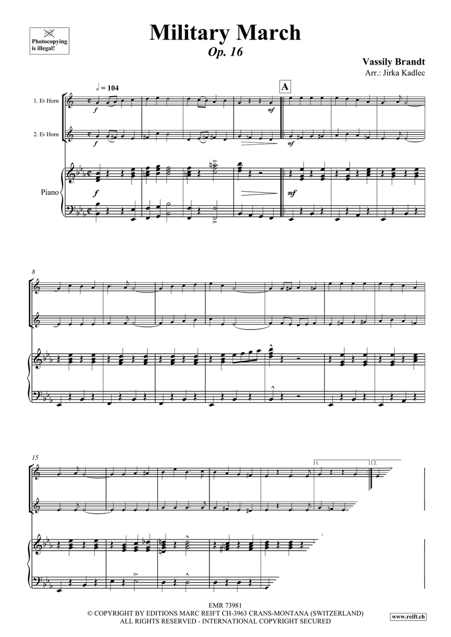 Military March Military March Horn scores gallery preview page 3