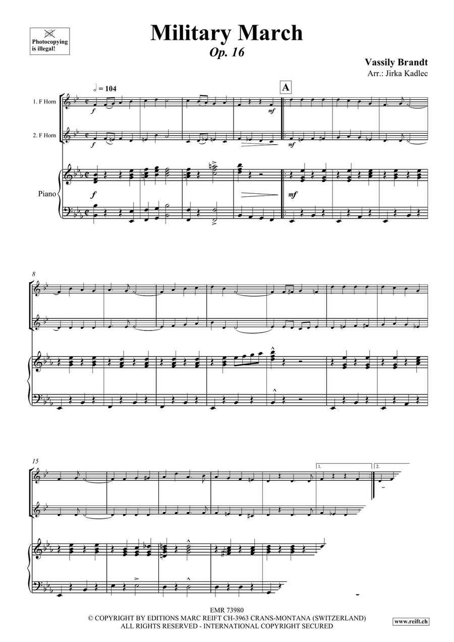 Military March Military March Horn scores gallery preview page 3